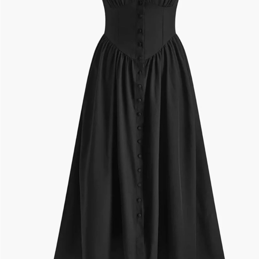 Commense Black Midi Dress